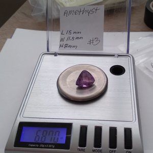 Purple Brazilian amethyst crystal 6.870 CTW for necklace pendant making